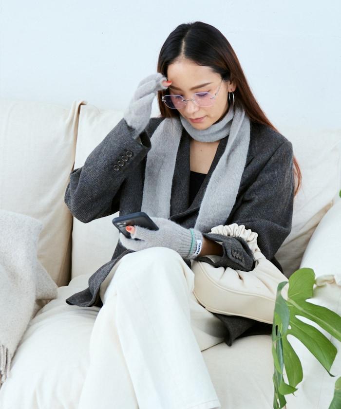 特別款GUNTE 2指露指MOH《AIR》特別款馬海毛兩指露指手套