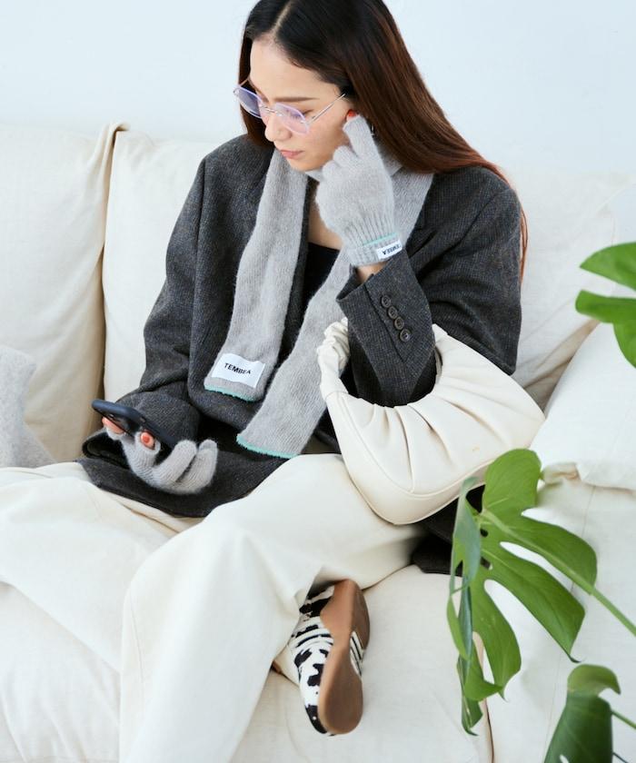 特別款GUNTE 2指露指MOH《AIR》特別款馬海毛兩指露指手套