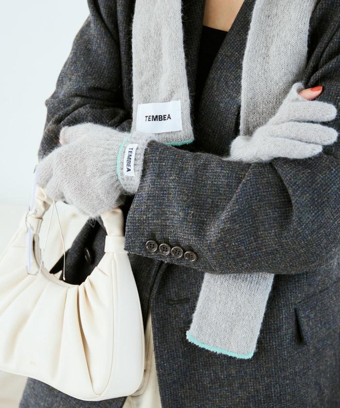 特別款GUNTE 2指露指MOH《AIR》特別款馬海毛兩指露指手套