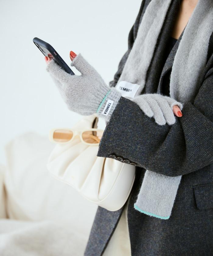 特別款GUNTE 2指露指MOH《AIR》特別款馬海毛兩指露指手套