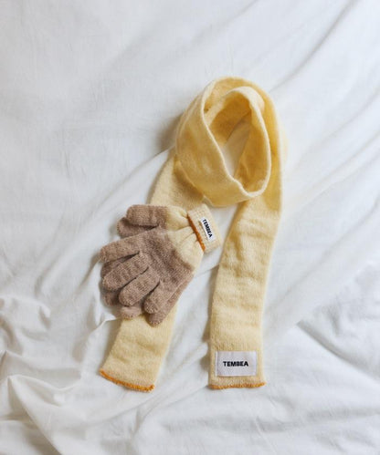 羊毛混紡半長圍巾《AIR》限定馬海毛半長圍巾