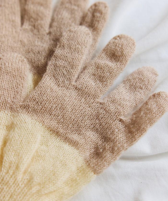 GUNTE雙色MOH《AIR》馬海毛雙色手套