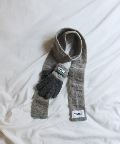 羊毛混紡半長圍巾《AIR》限定馬海毛半長圍巾