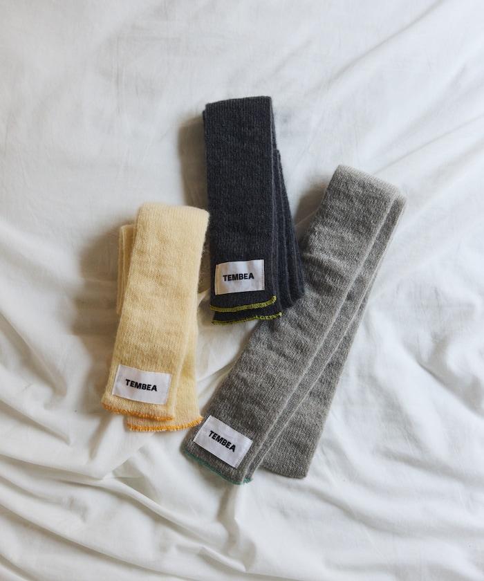 羊毛混紡半長圍巾《AIR》限定馬海毛半長圍巾