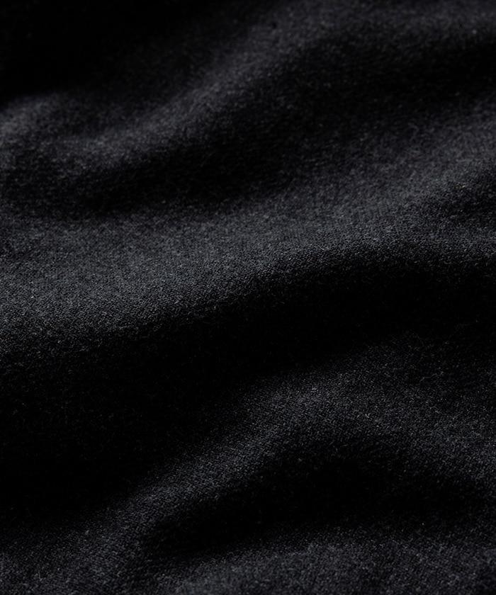 寬鬆版型水洗羊毛混紡法蘭絨加棉格紋襯衫夾克