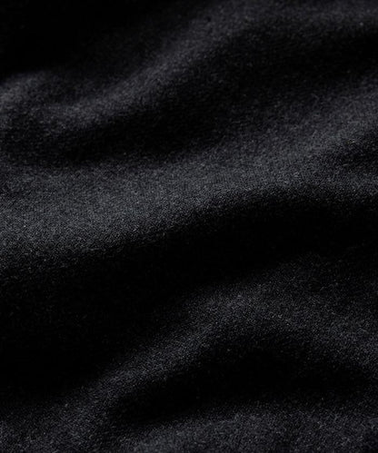 寬鬆版型水洗羊毛混紡法蘭絨加棉格紋襯衫夾克