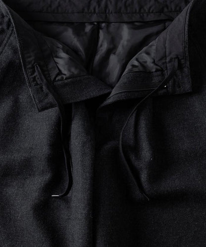 寬鬆版型水洗羊毛混紡法蘭絨長褲