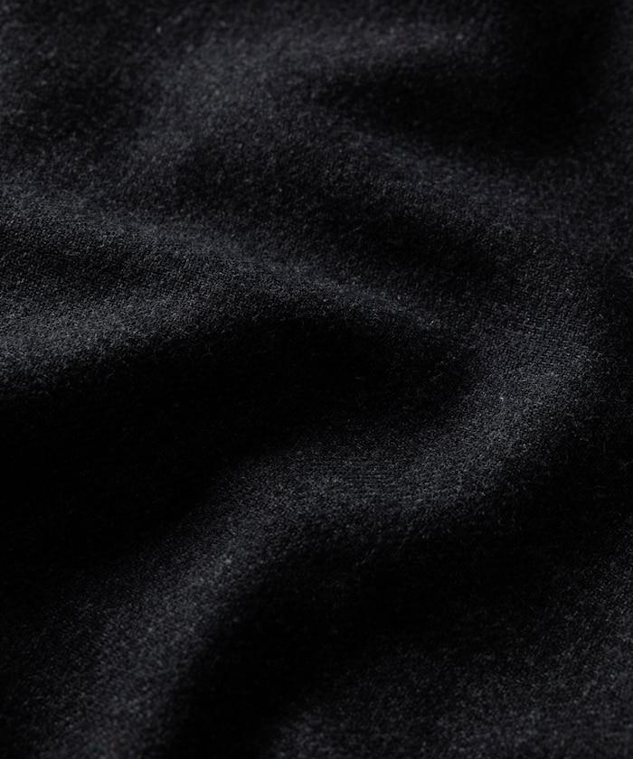 寬鬆版型水洗羊毛混紡法蘭絨長褲