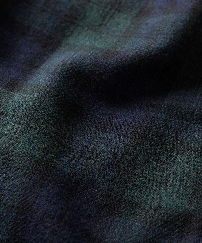 寬鬆版型水洗羊毛混紡法蘭絨長褲