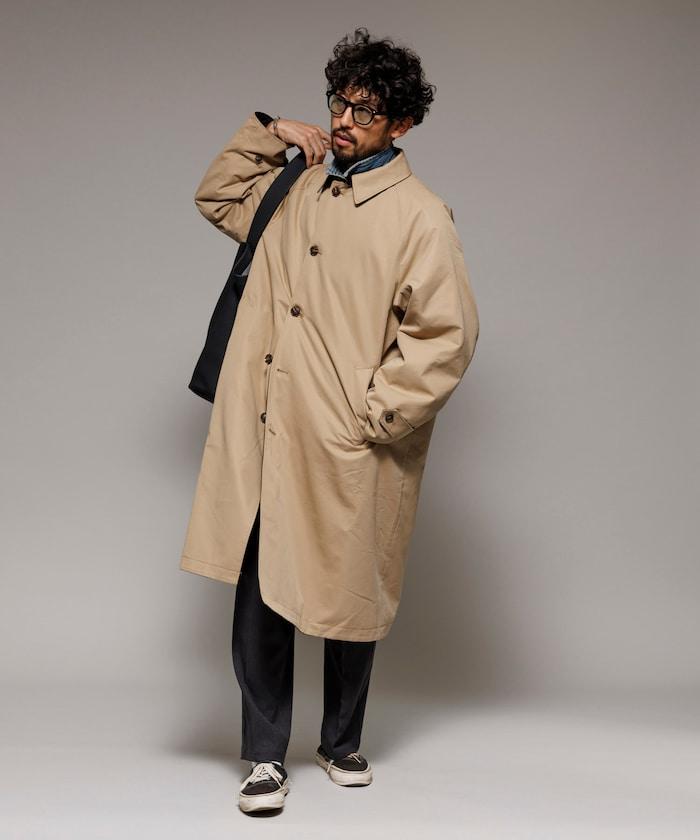 可雙面穿羊毛混紡法蘭絨格紋巴爾馬肯大衣