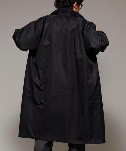 可雙面穿羊毛混紡法蘭絨格紋巴爾馬肯大衣