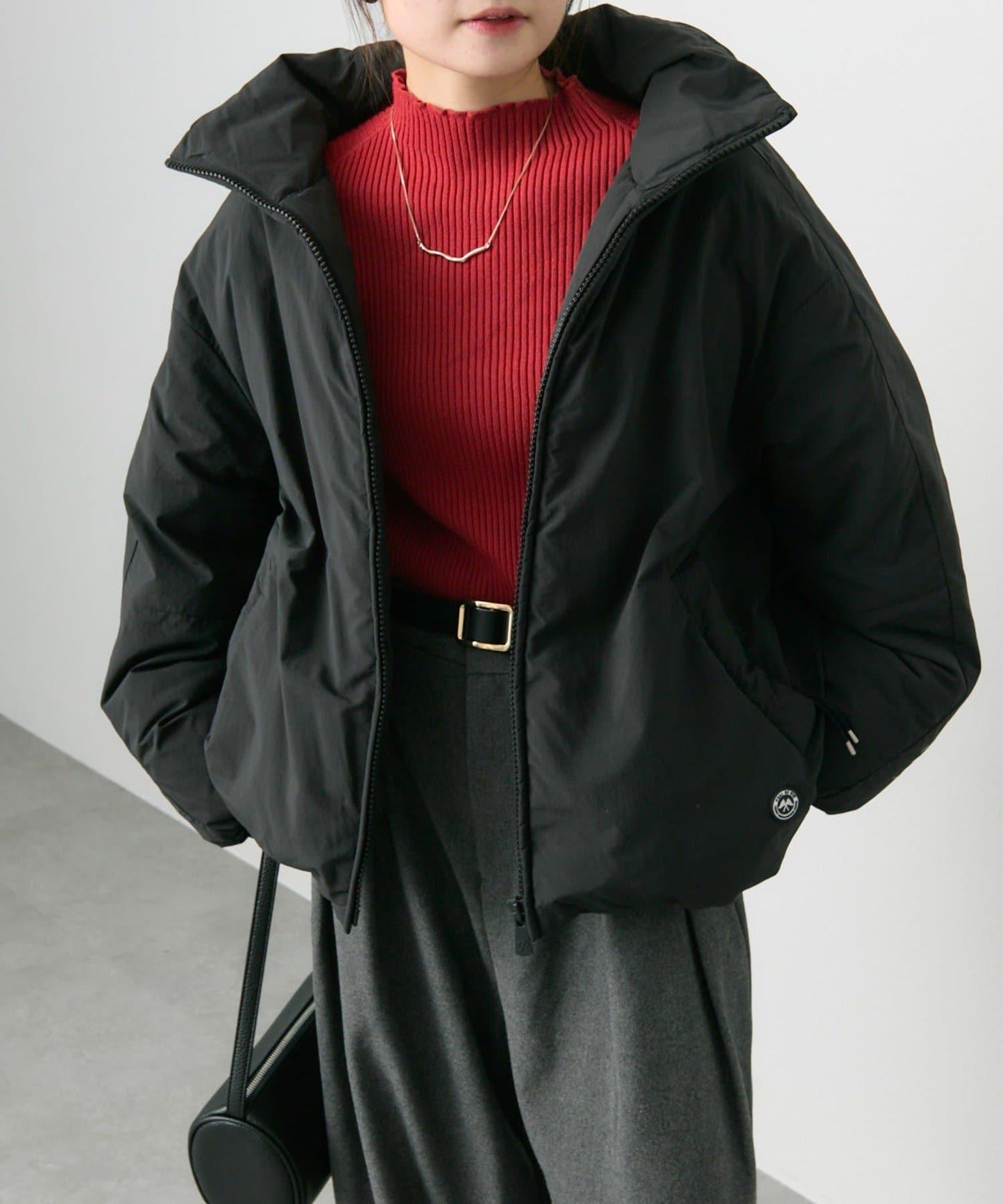 法式鴨絨拉鍊夾克