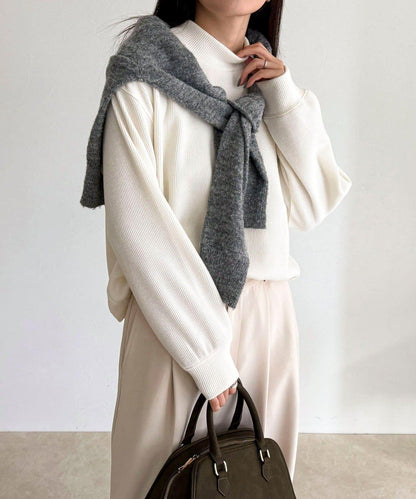 針織短款套頭衫