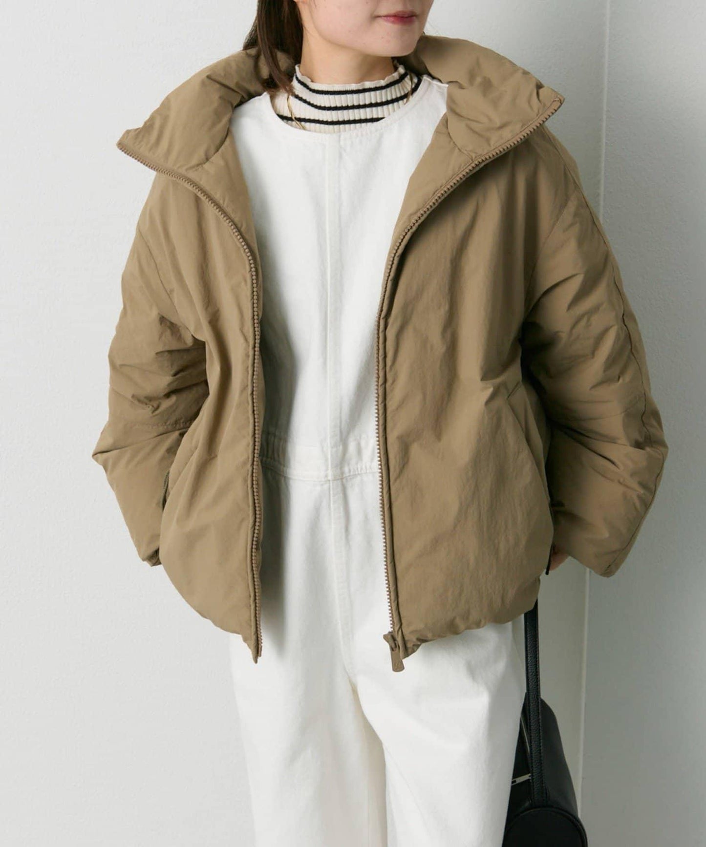 法式鴨絨拉鍊夾克