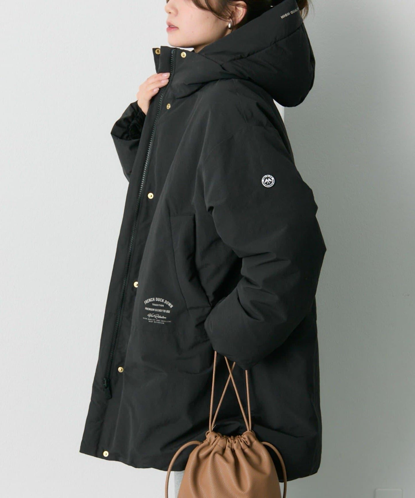 法式鴨絨加厚羽絨怪獸連帽外套