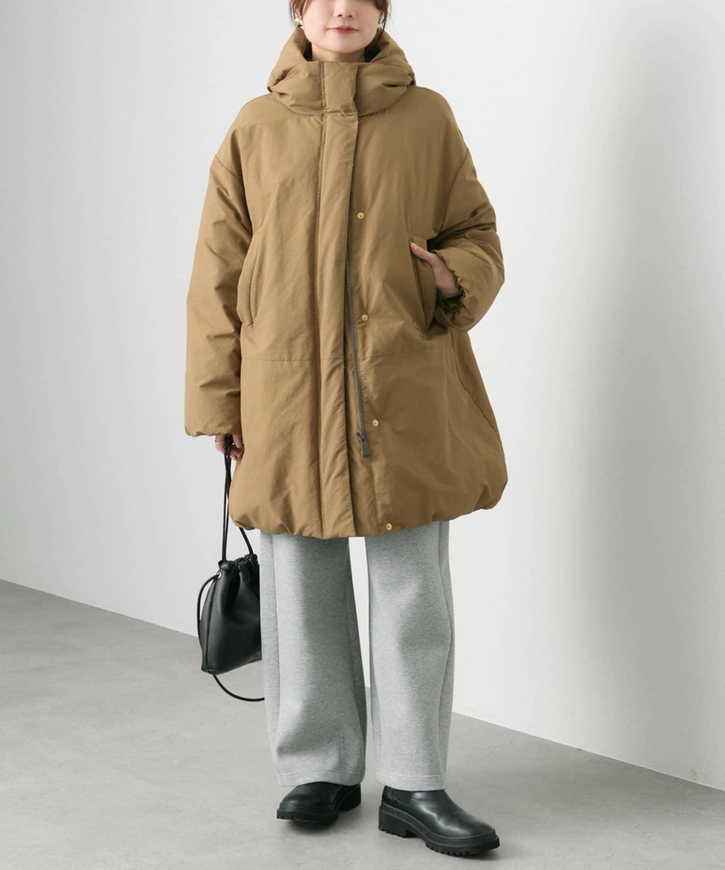 法式鴨絨加厚羽絨怪獸連帽外套