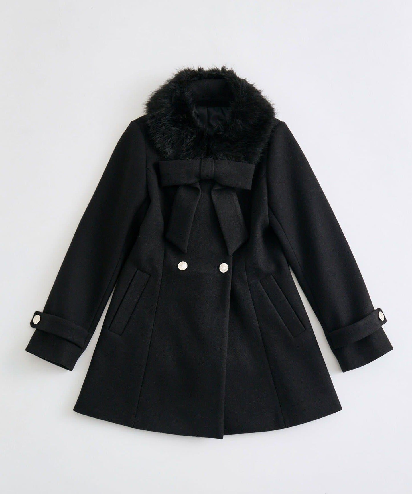 Keru 多功能蝴蝶結中長款大衣