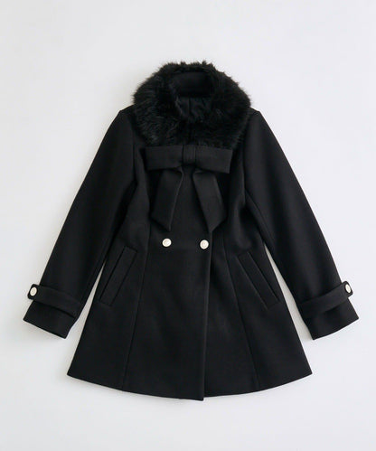 Keru 多功能蝴蝶結中長款大衣