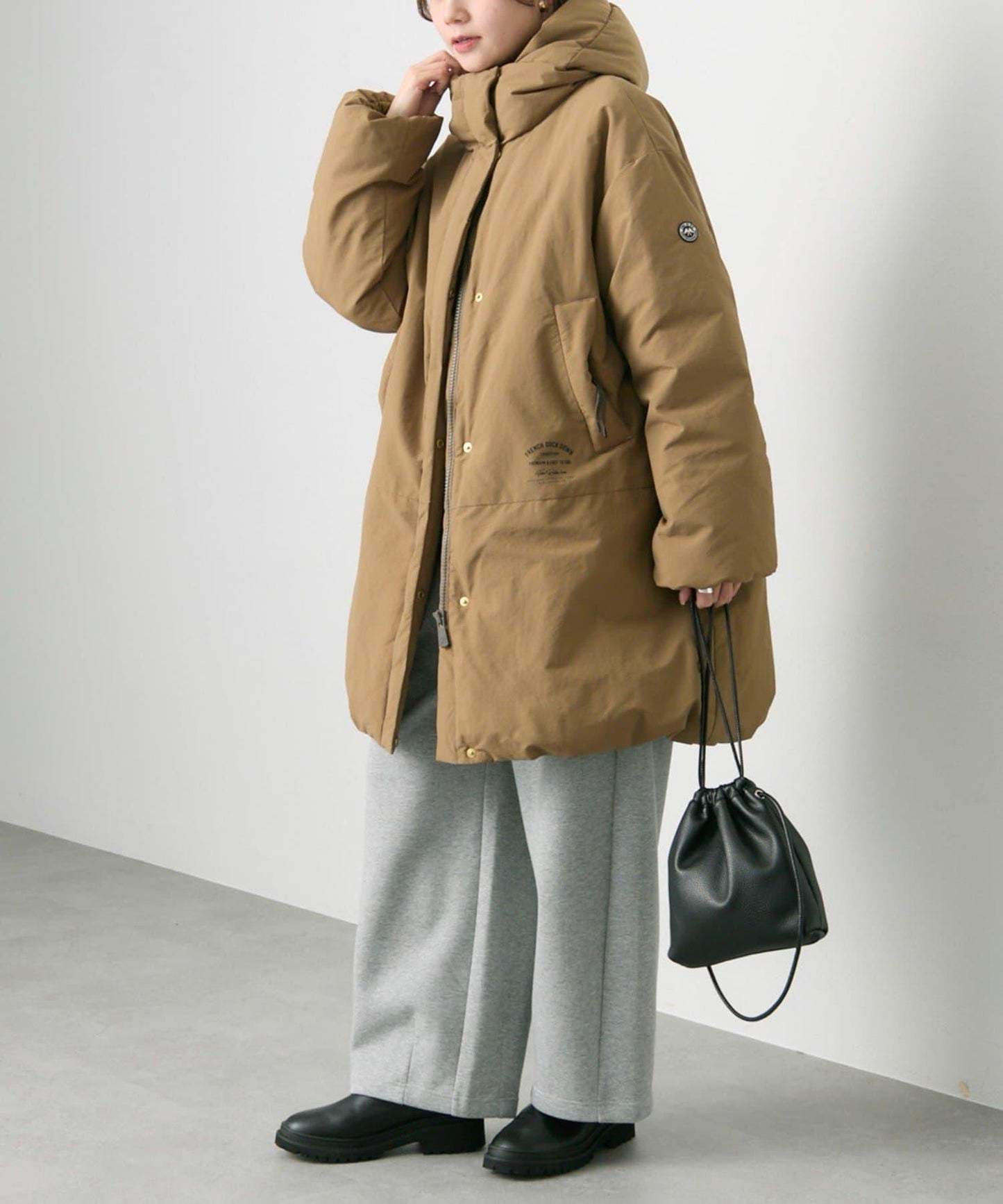 法式鴨絨加厚羽絨怪獸連帽外套