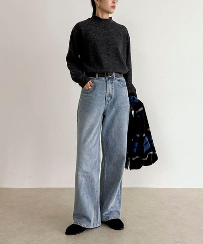 針織短款套頭衫