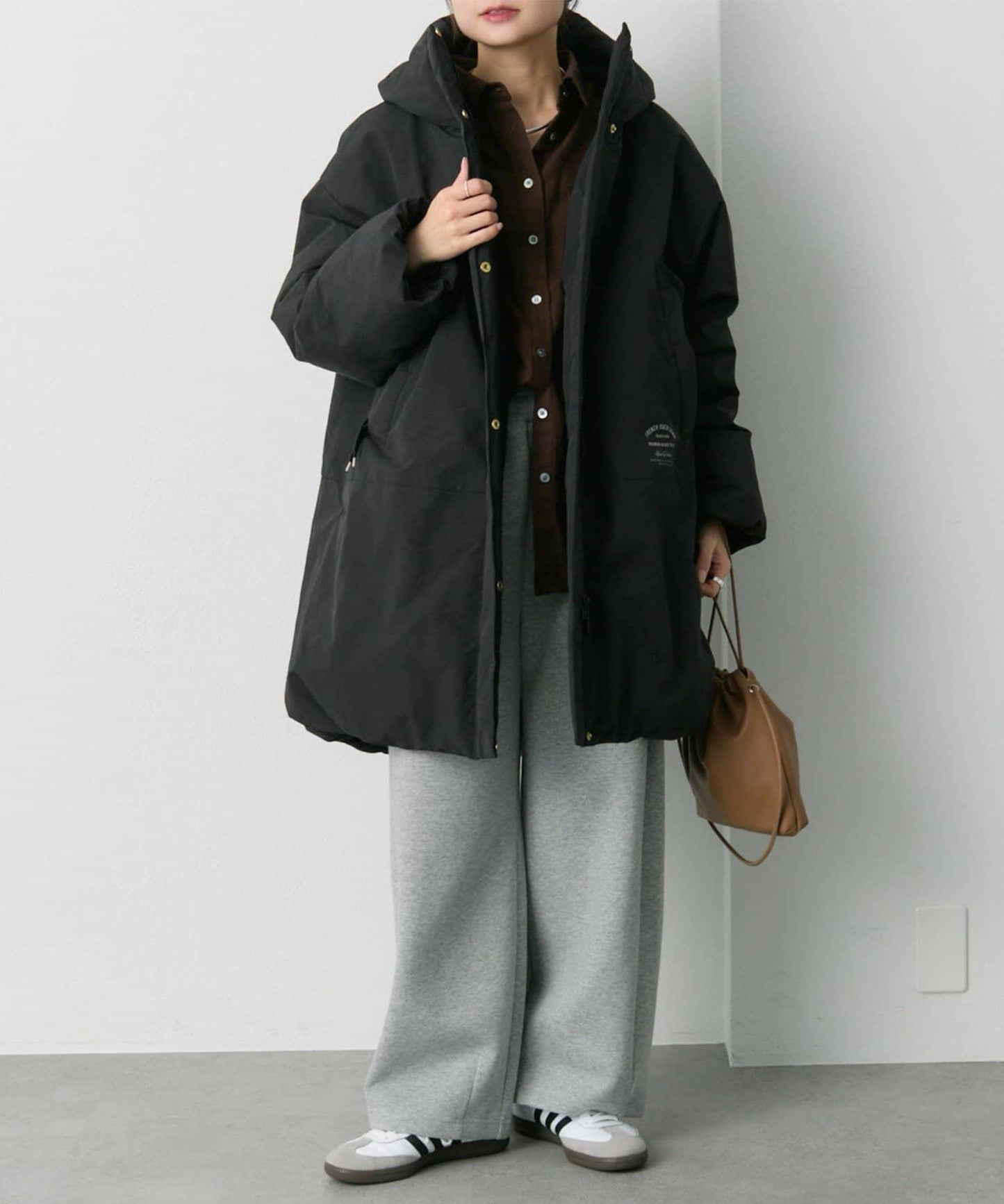 法式鴨絨加厚羽絨怪獸連帽外套