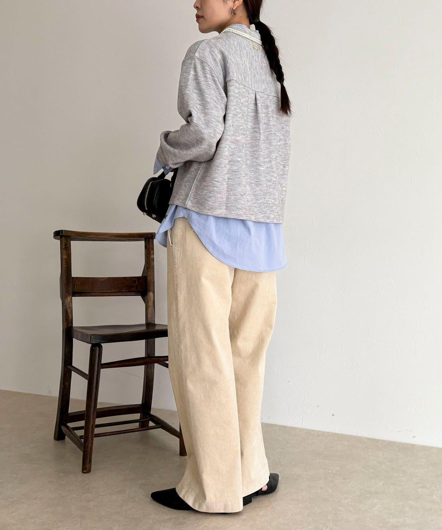 針織短款套頭衫