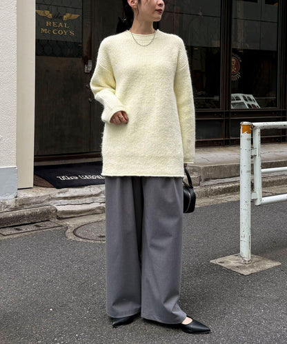 中長款單面針織套頭衫