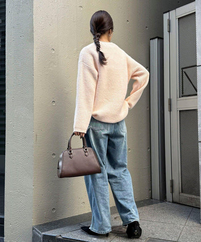 中長款單面針織套頭衫