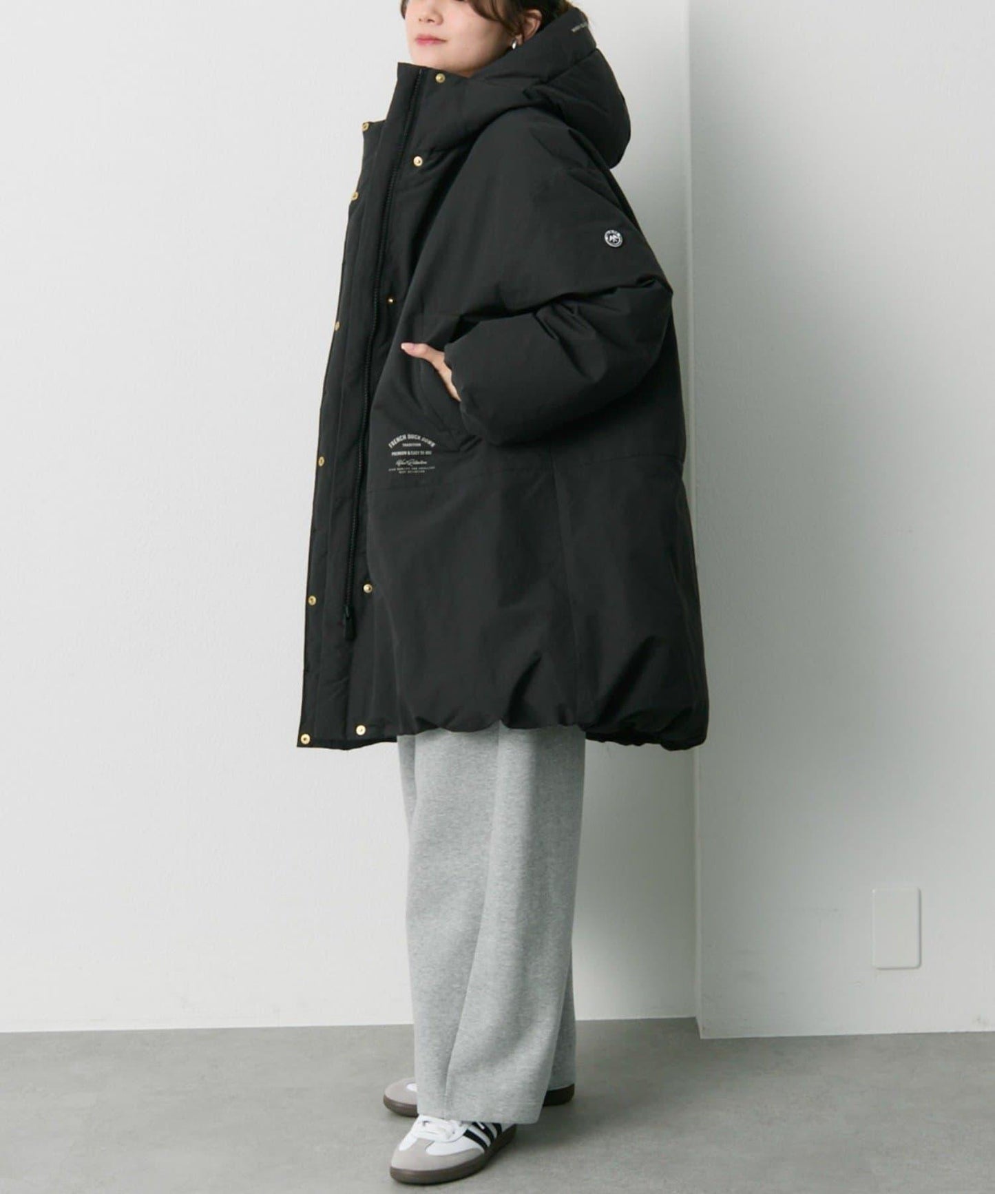 法式鴨絨加厚羽絨怪獸連帽外套