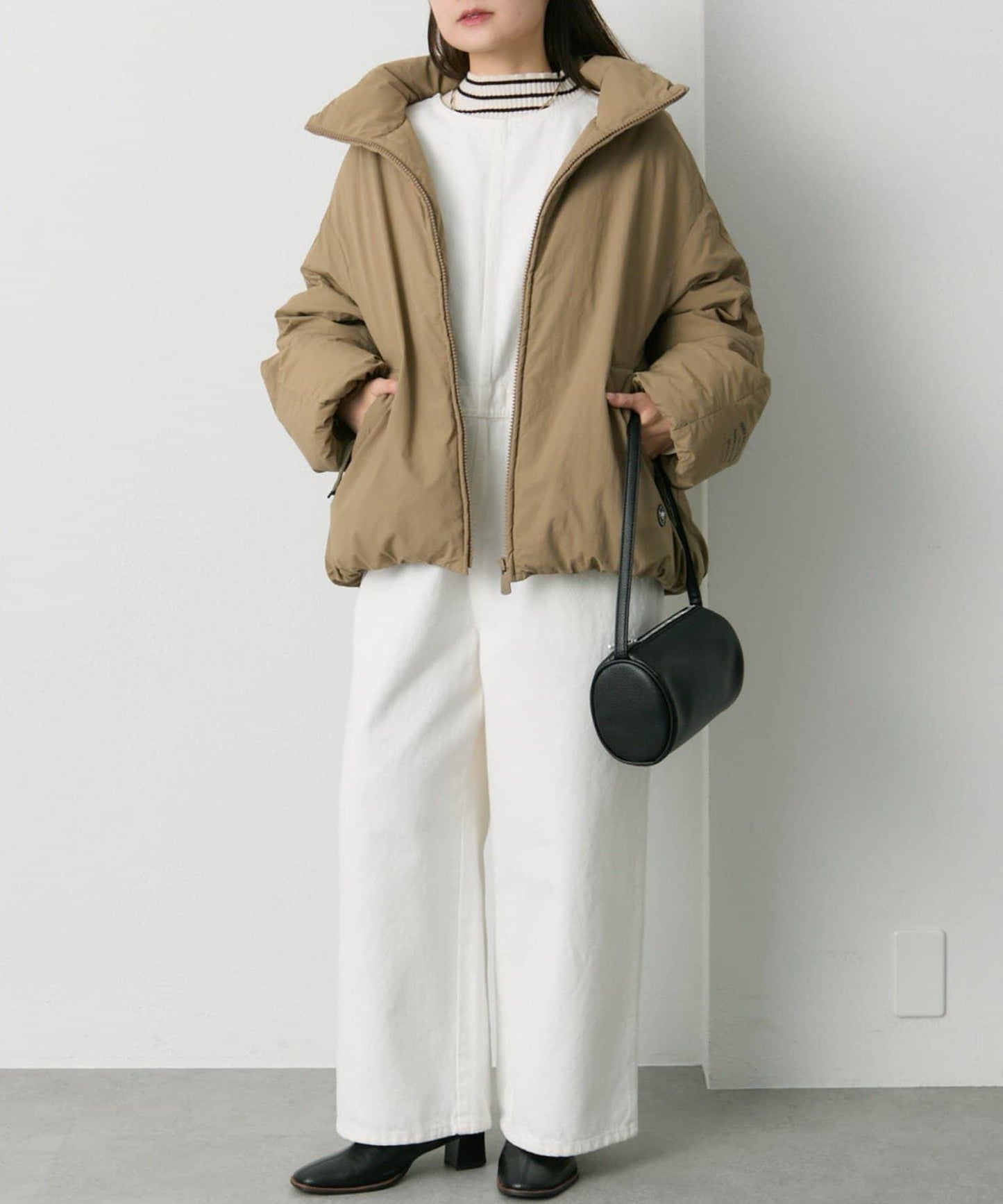 法式鴨絨拉鍊夾克