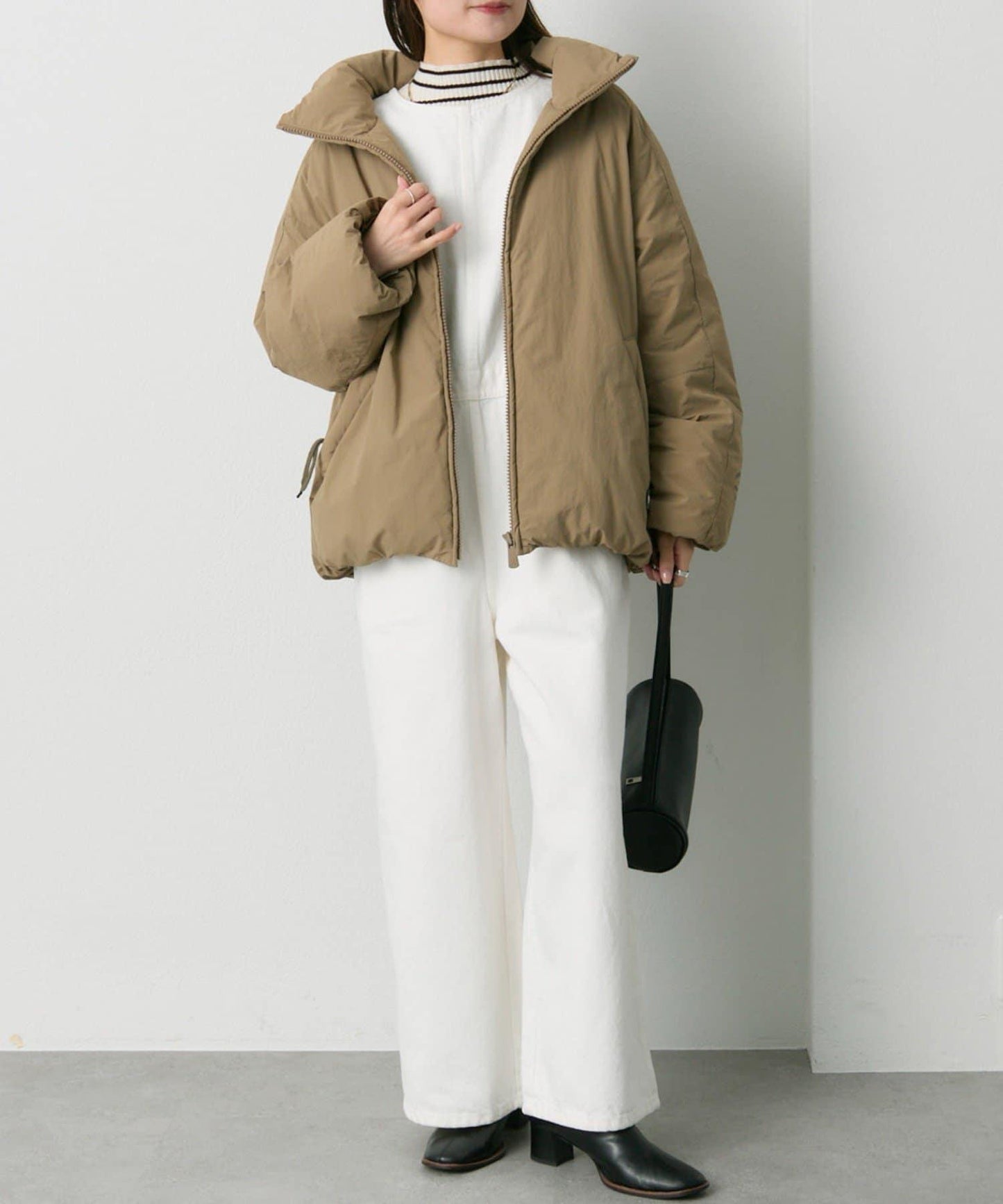 法式鴨絨拉鍊夾克