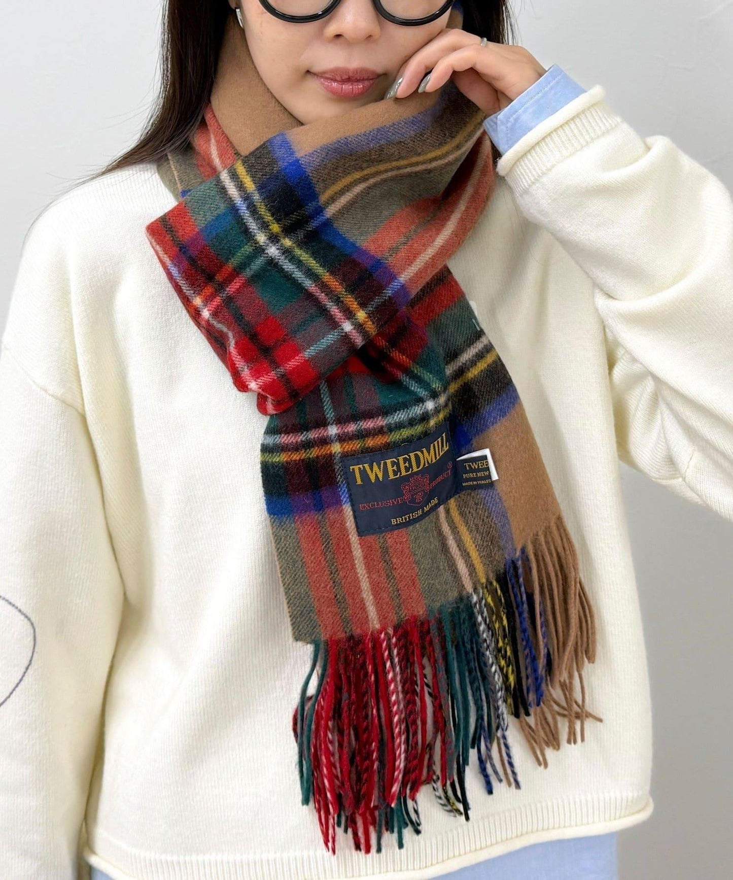 【TWEED MILL】羊毛格紋圍巾48