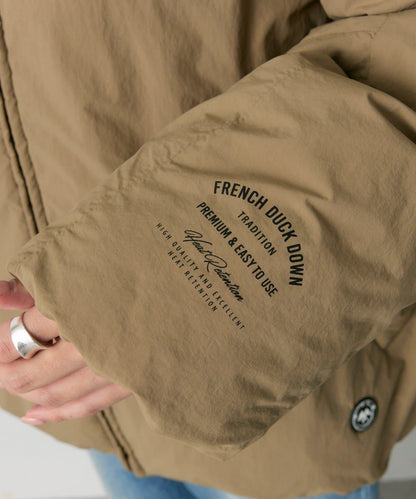 法式鴨絨拉鍊夾克