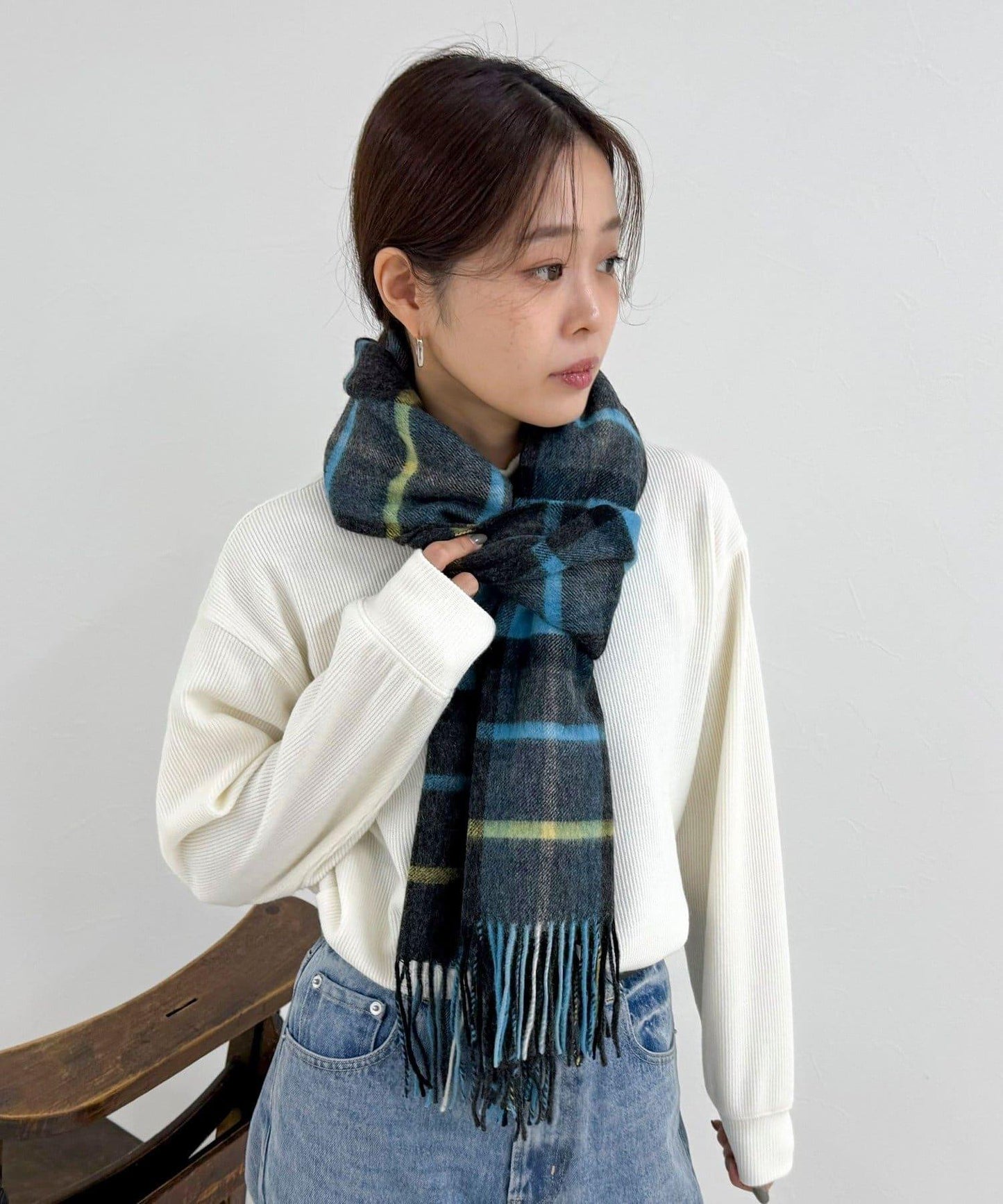 【TWEED MILL】羊毛格紋圍巾48