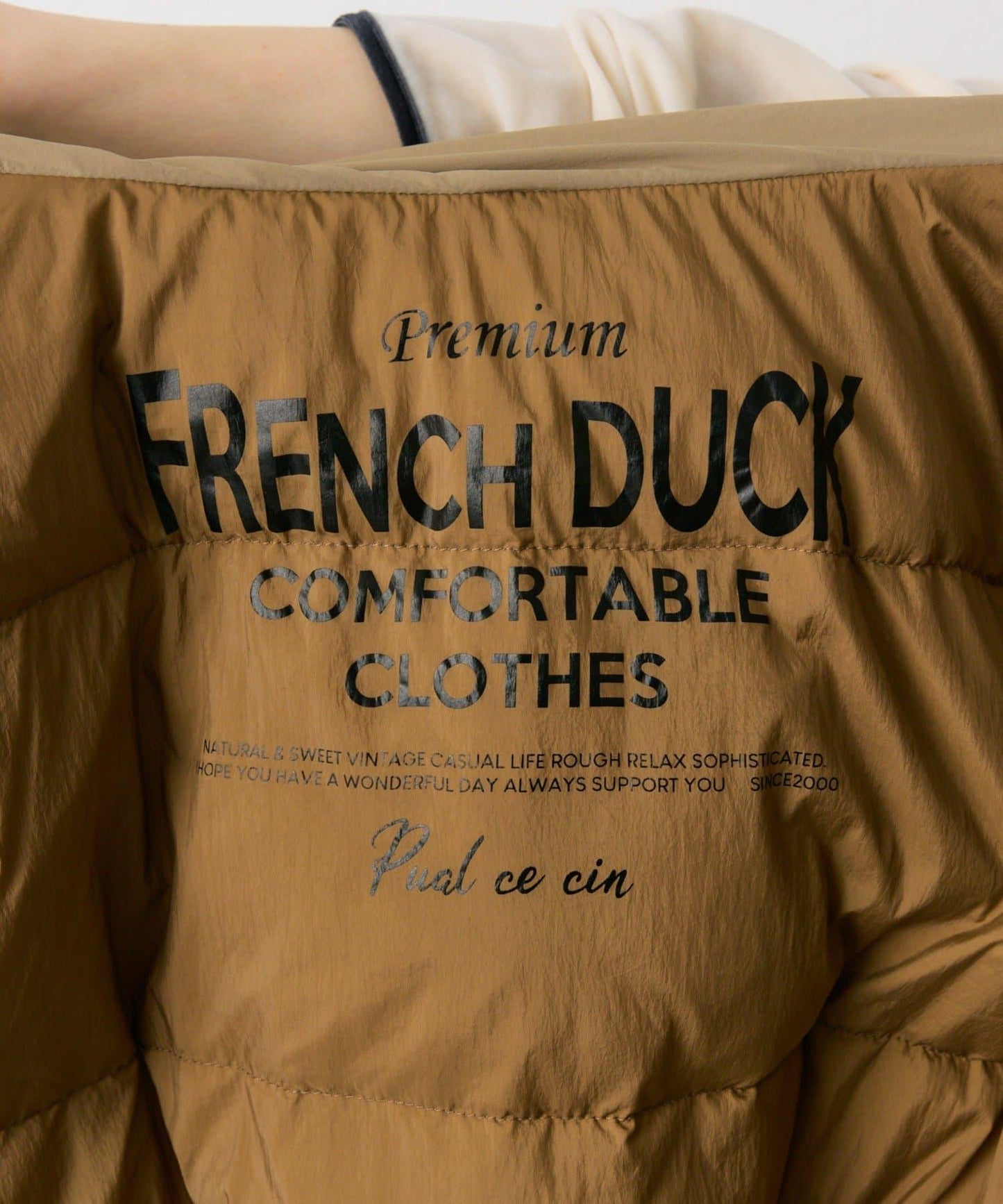 法式鴨絨拉鍊夾克