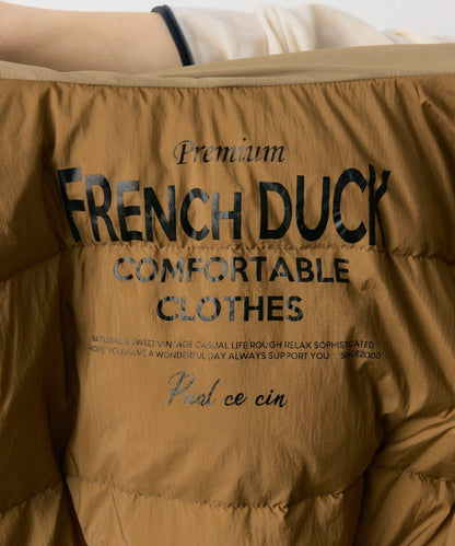 法式鴨絨拉鍊夾克