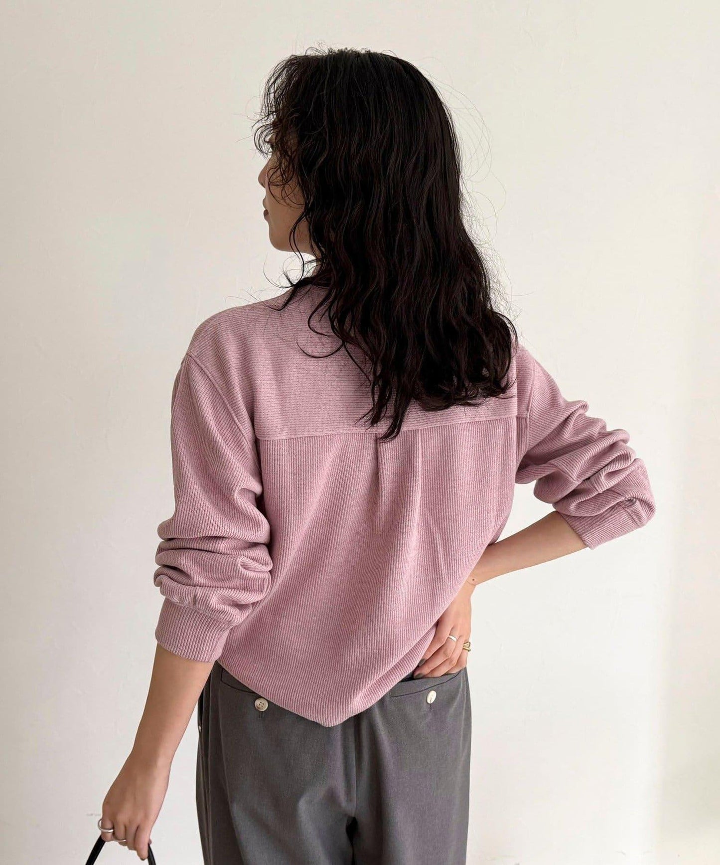 針織短款套頭衫