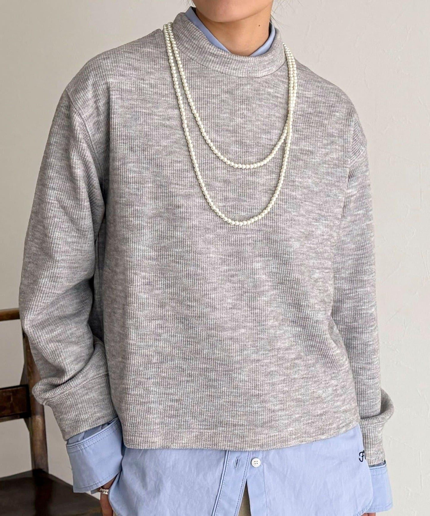 針織短款套頭衫