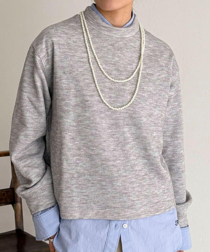 針織短款套頭衫