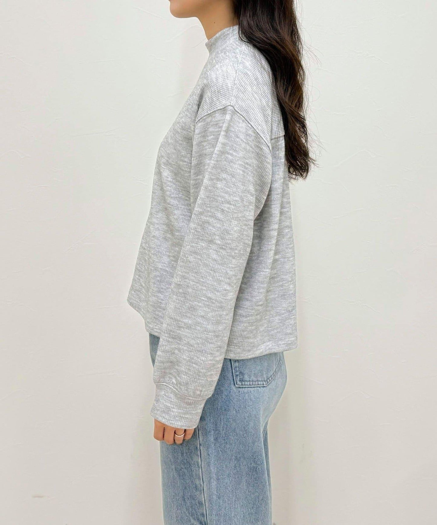 針織短款套頭衫