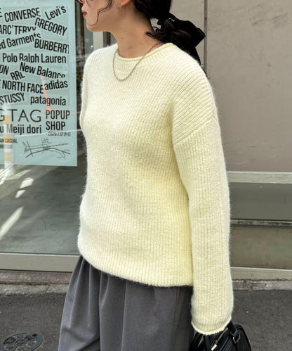 中長款單面針織套頭衫