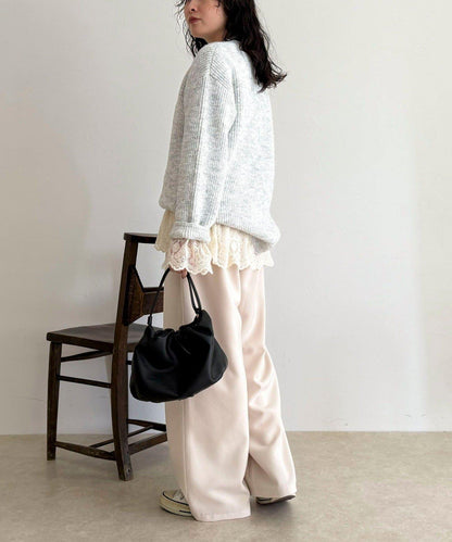 中長款單面針織套頭衫