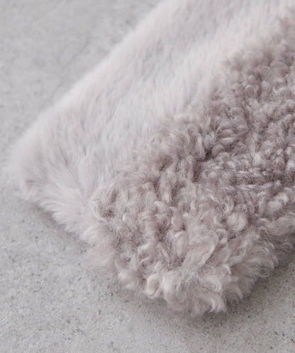 貴賓犬×仿毛拼接圍巾