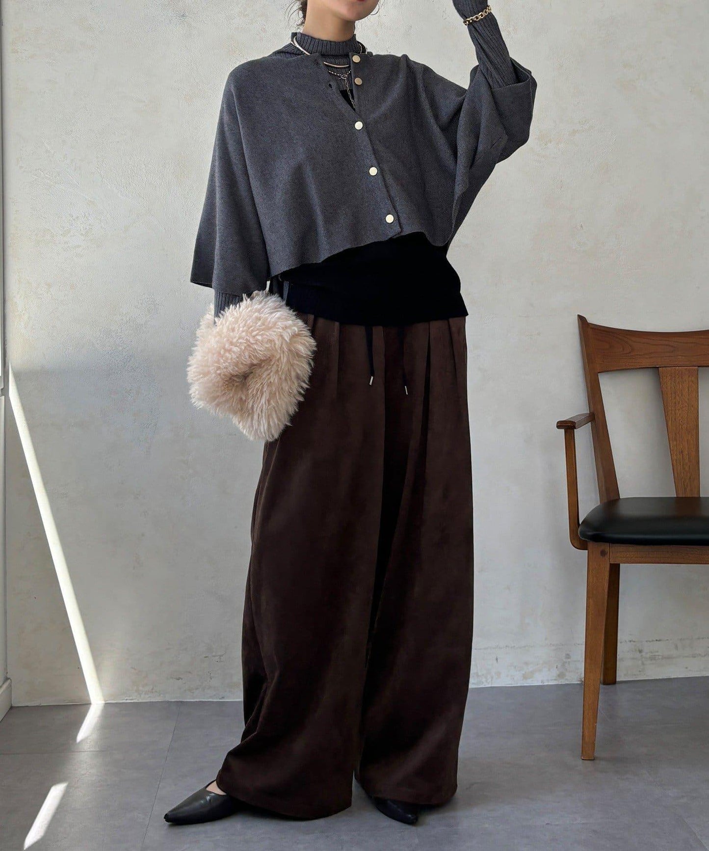 披肩套裝針織衫