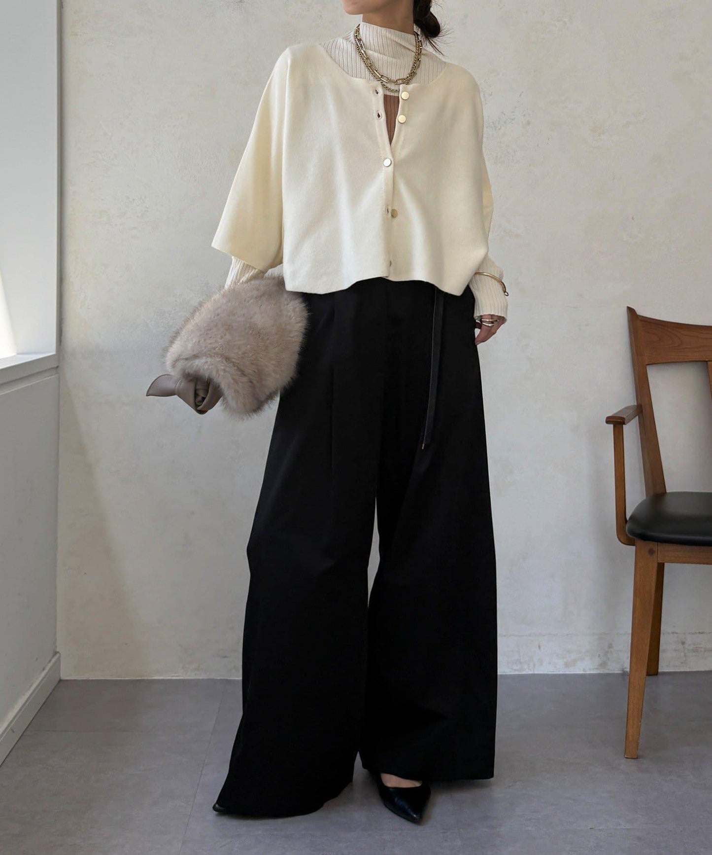 披肩套裝針織衫