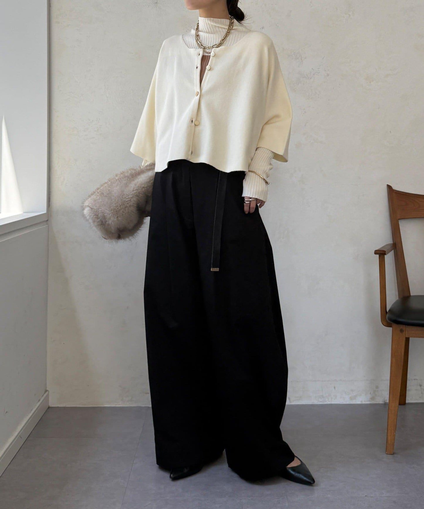 披肩套裝針織衫