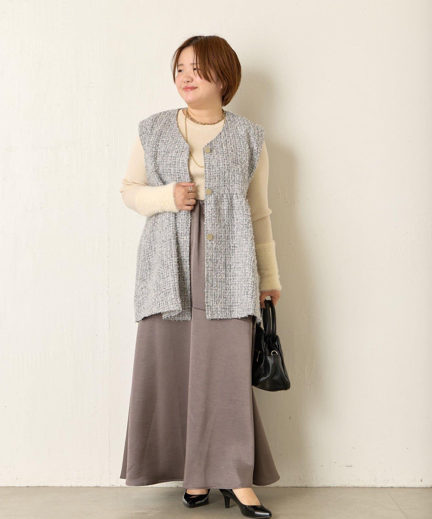 【さわゆい企畫】粗花呢荷葉邊馬甲