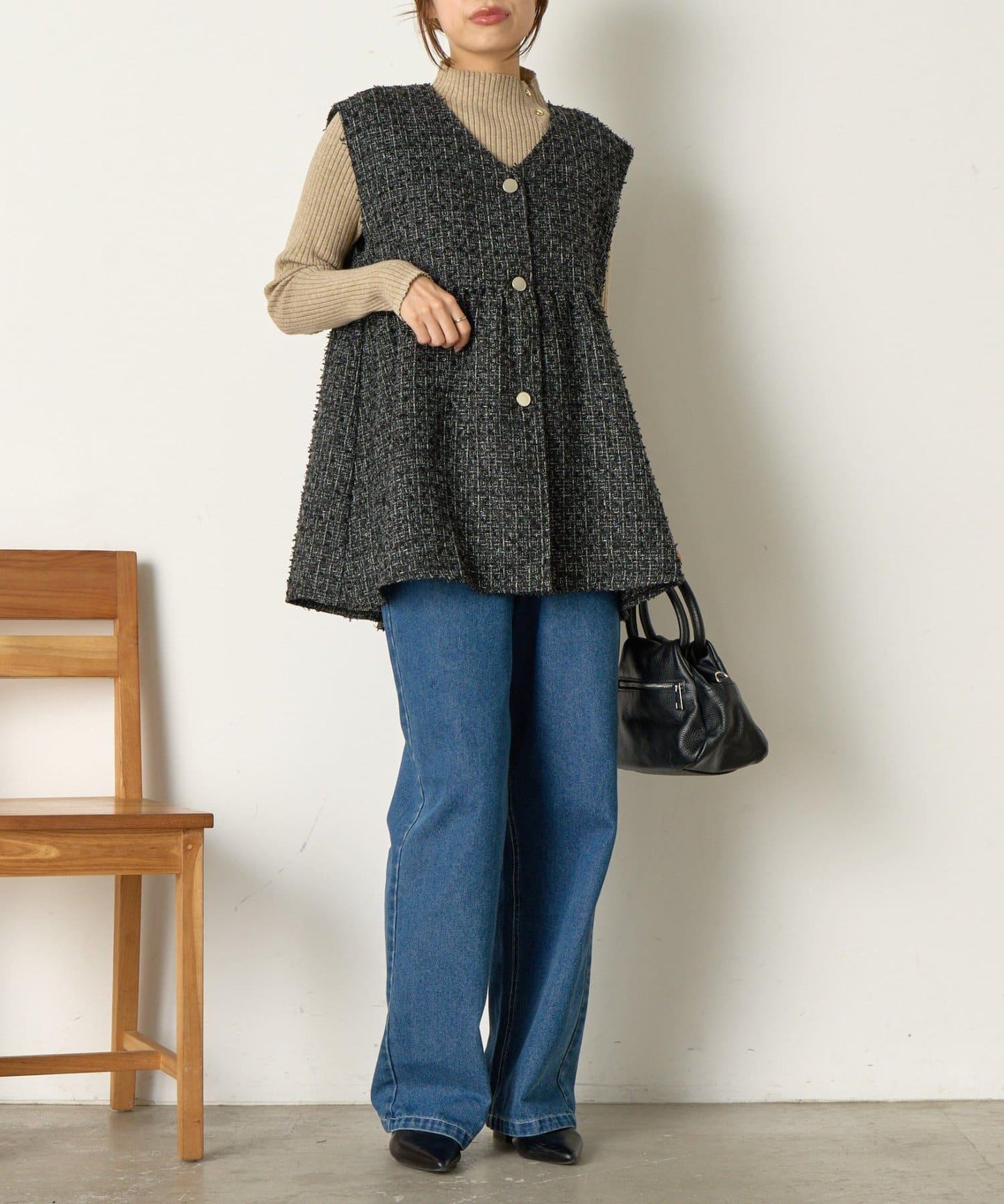 【さわゆい企畫】粗花呢荷葉邊馬甲