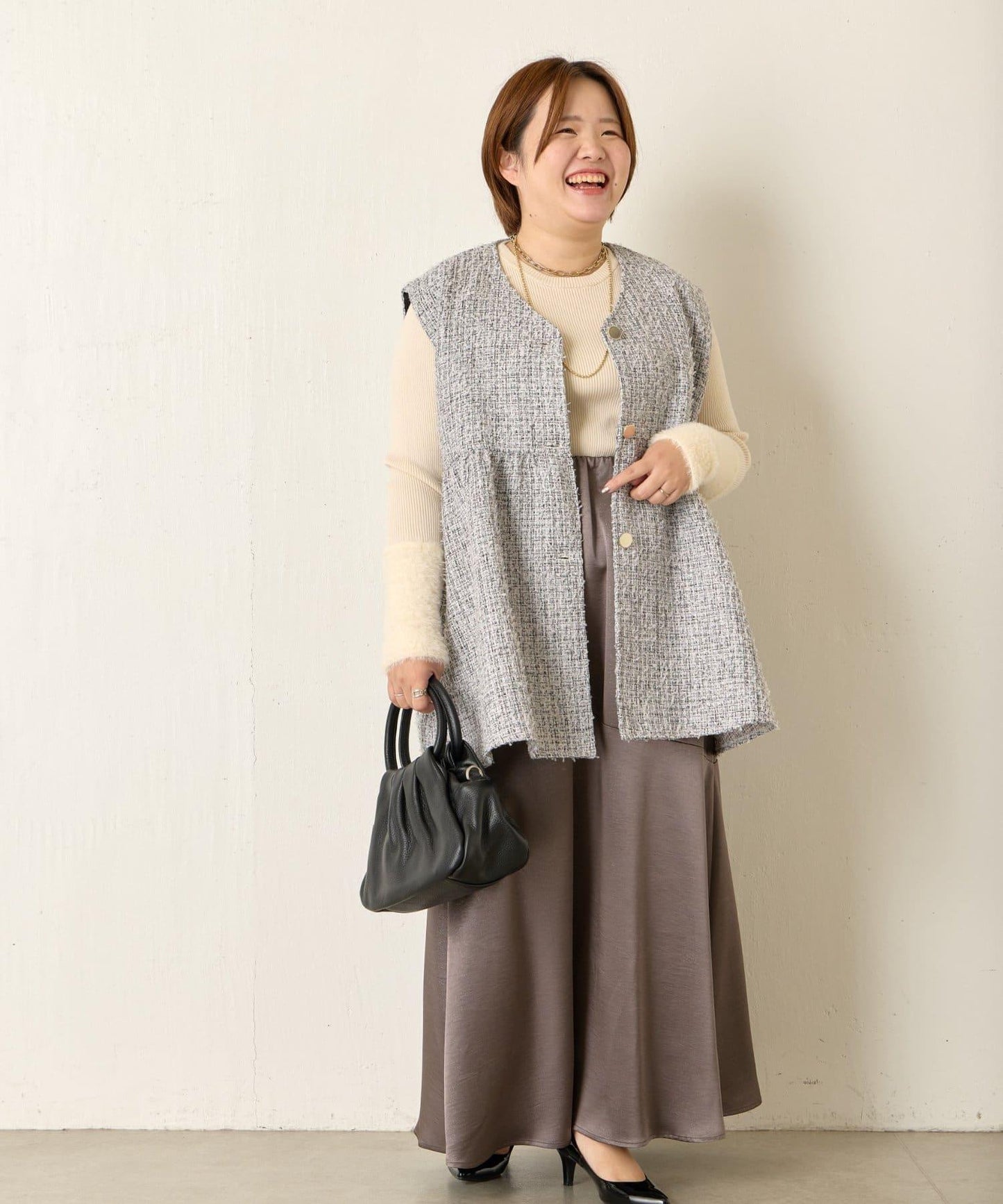 【さわゆい企畫】粗花呢荷葉邊馬甲