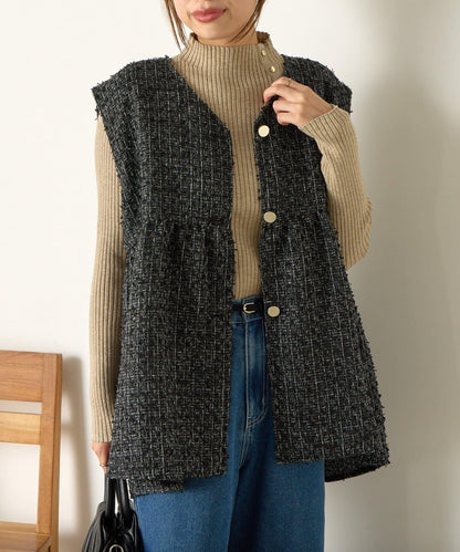 【さわゆい企畫】粗花呢荷葉邊馬甲